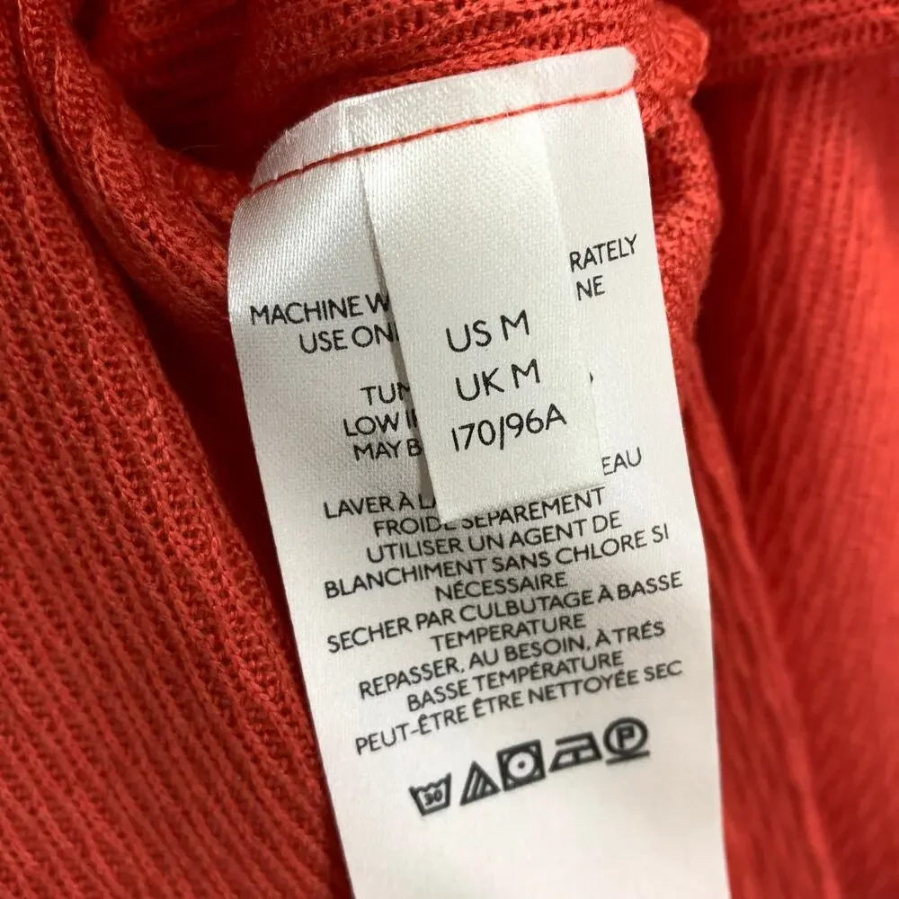 Free People We The Free Snowy Thermal Long Sleeve Top Womens M Heatwave Orange